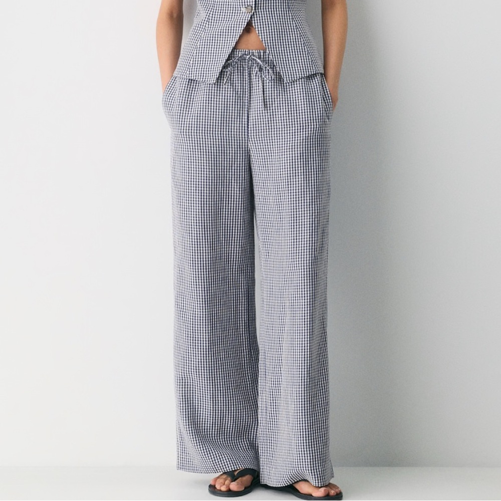 Aritzia Wilfred Gingham Lodge Pants in Cruiselinen